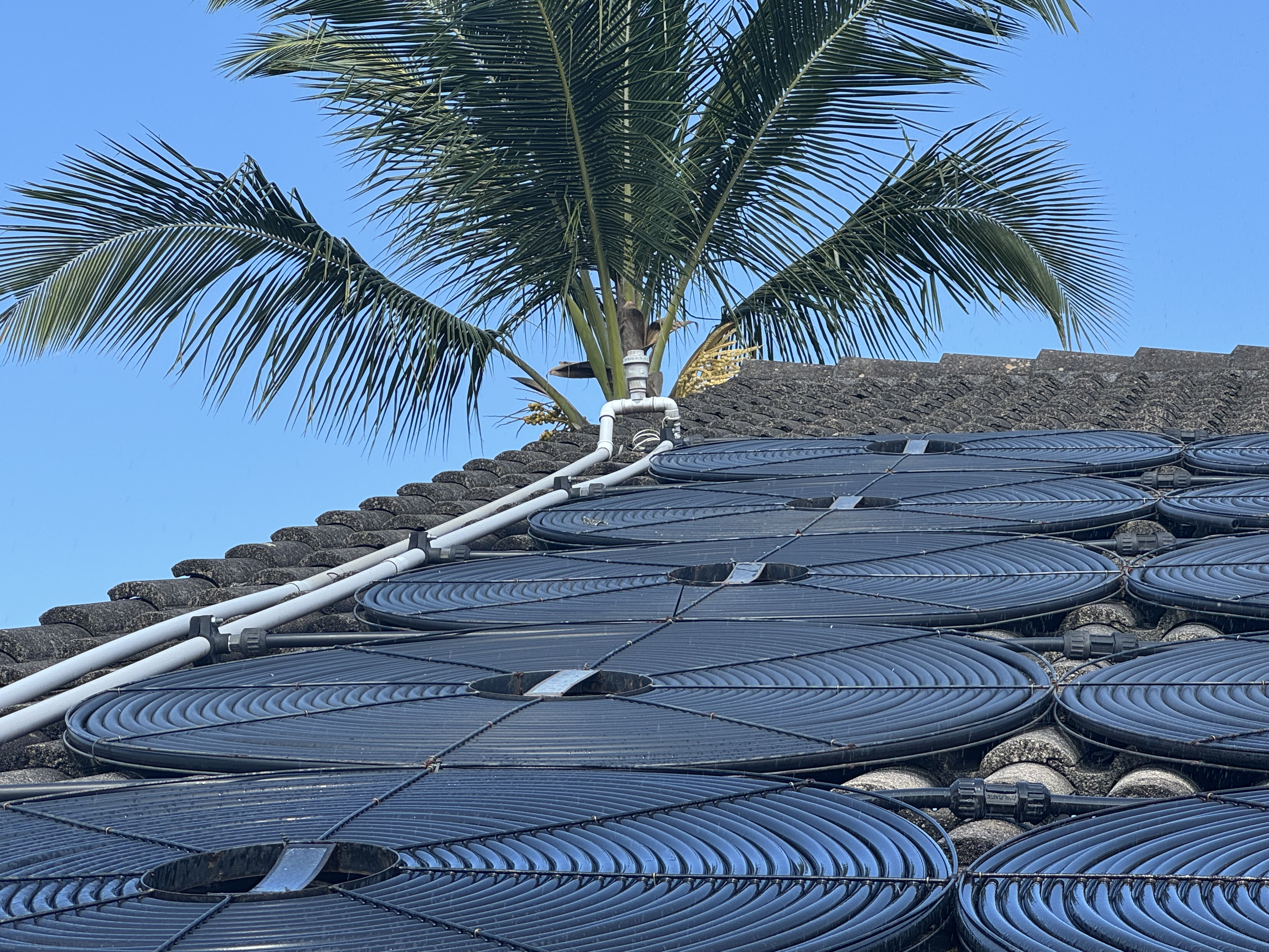 Sistema solar para aquecimento da água de piscina