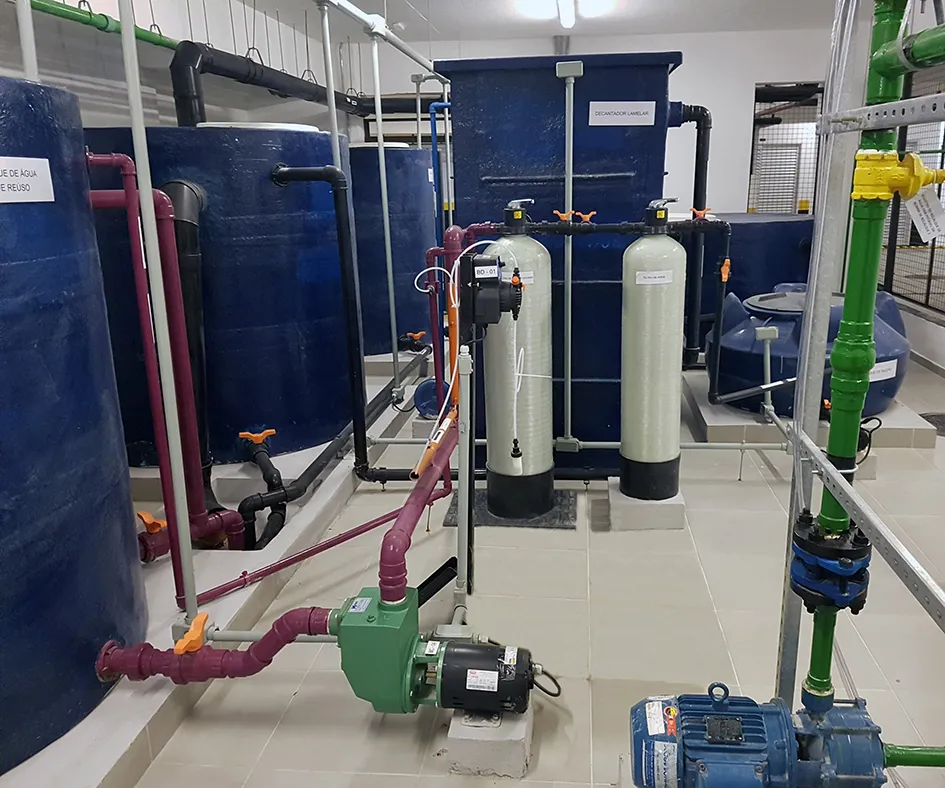 Foto de instalação de estação de tratamento de água