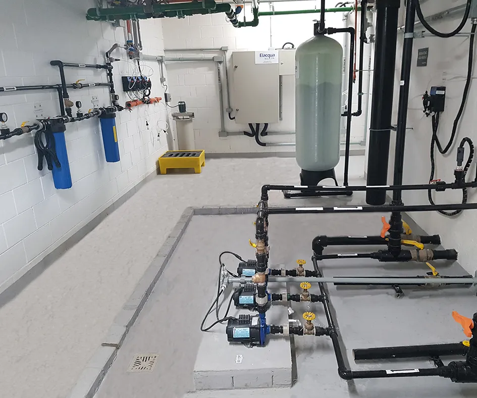 Foto de instalação de estação de tratamento de água